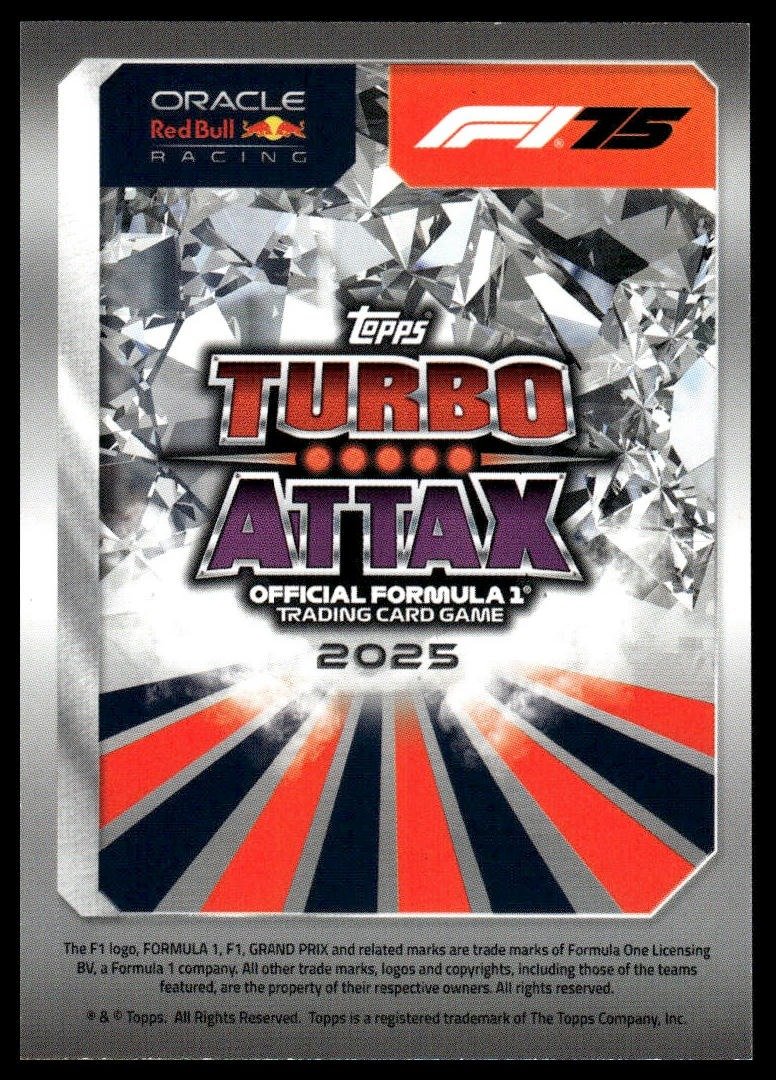 Turbo Attax 2025 #156 Yuki Tsunoda back