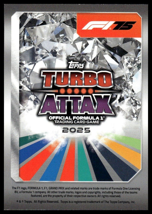 Turbo Attax 2025 #131 Saudi Arabian Grand Prix back