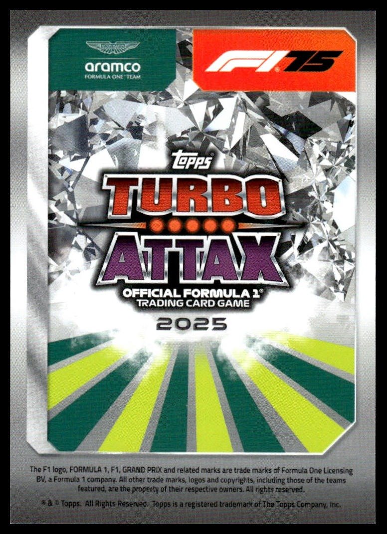 Turbo Attax 2025 #252 Fernando Alonso back