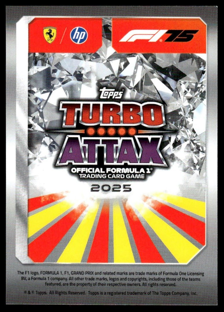 Turbo Attax 2025 #251 Charles Leclerc back