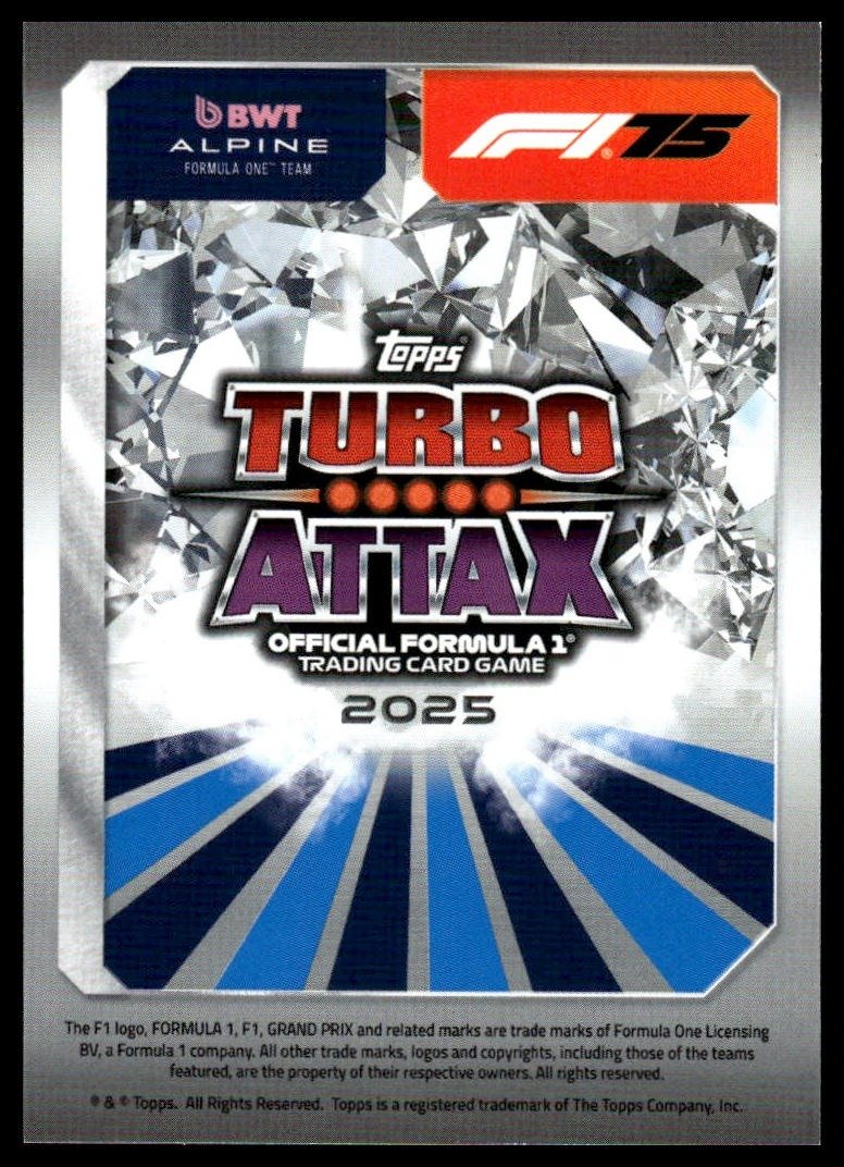 Turbo Attax 2025 #123 Pierre Gasly back