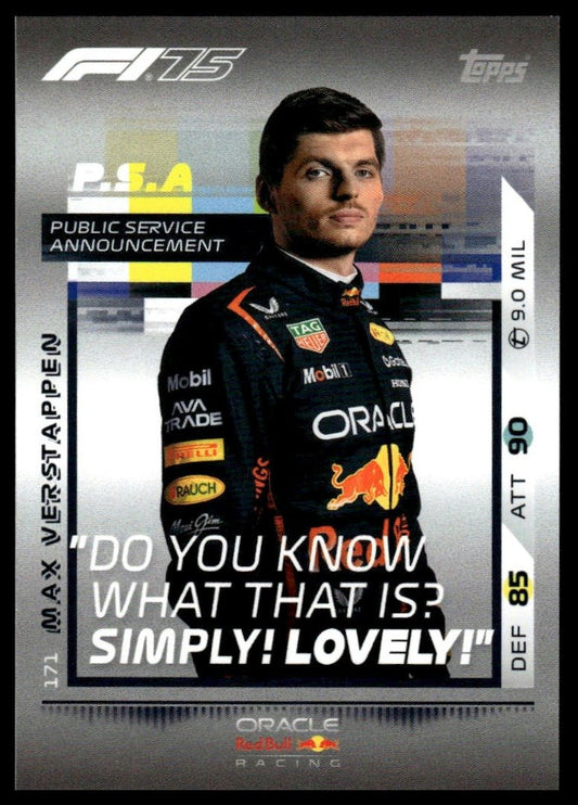 Turbo Attax 2025 #171 Max Verstappen front