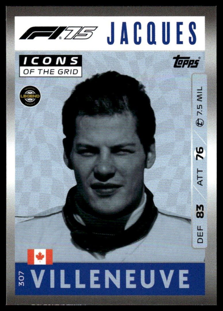 Turbo Attax 2025 #307 Jacques Villeneuve front