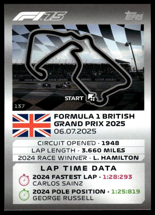 Turbo Attax 2025 #137 British Grand Prix front