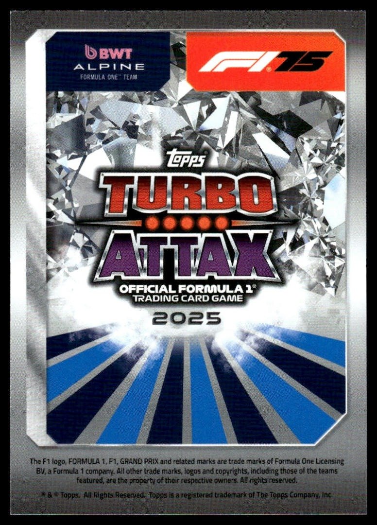 Turbo Attax 2025 #216 Luke Browning back