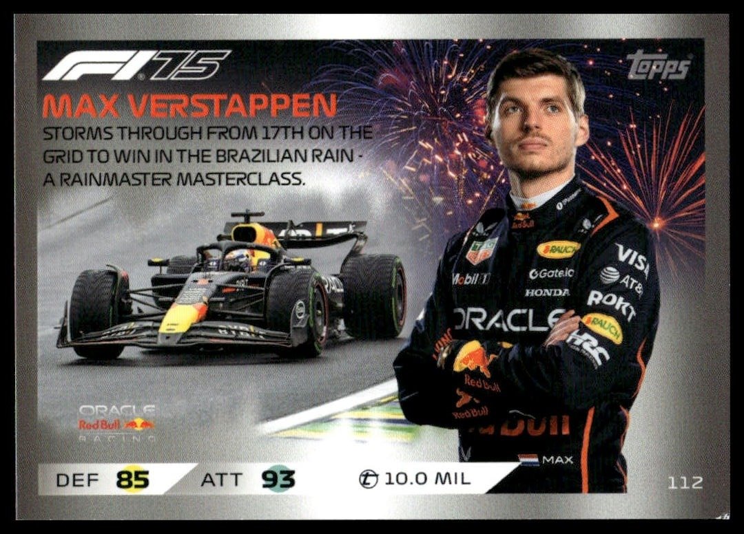Turbo Attax 2025 #112 Max Verstappen front