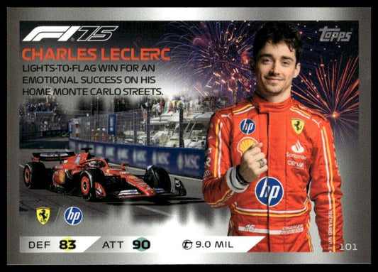 Turbo Attax 2025 #101 Charles Leclerc front