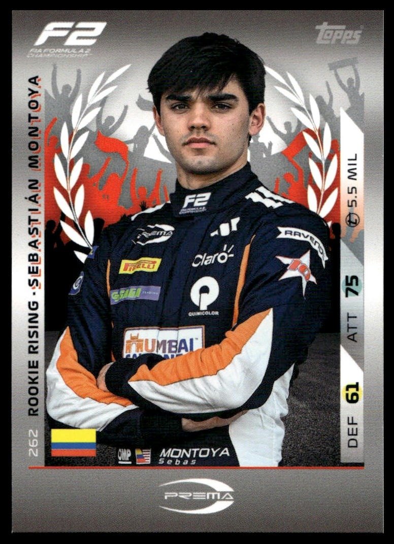 Turbo Attax 2025 #262 Sebastian Montoya front