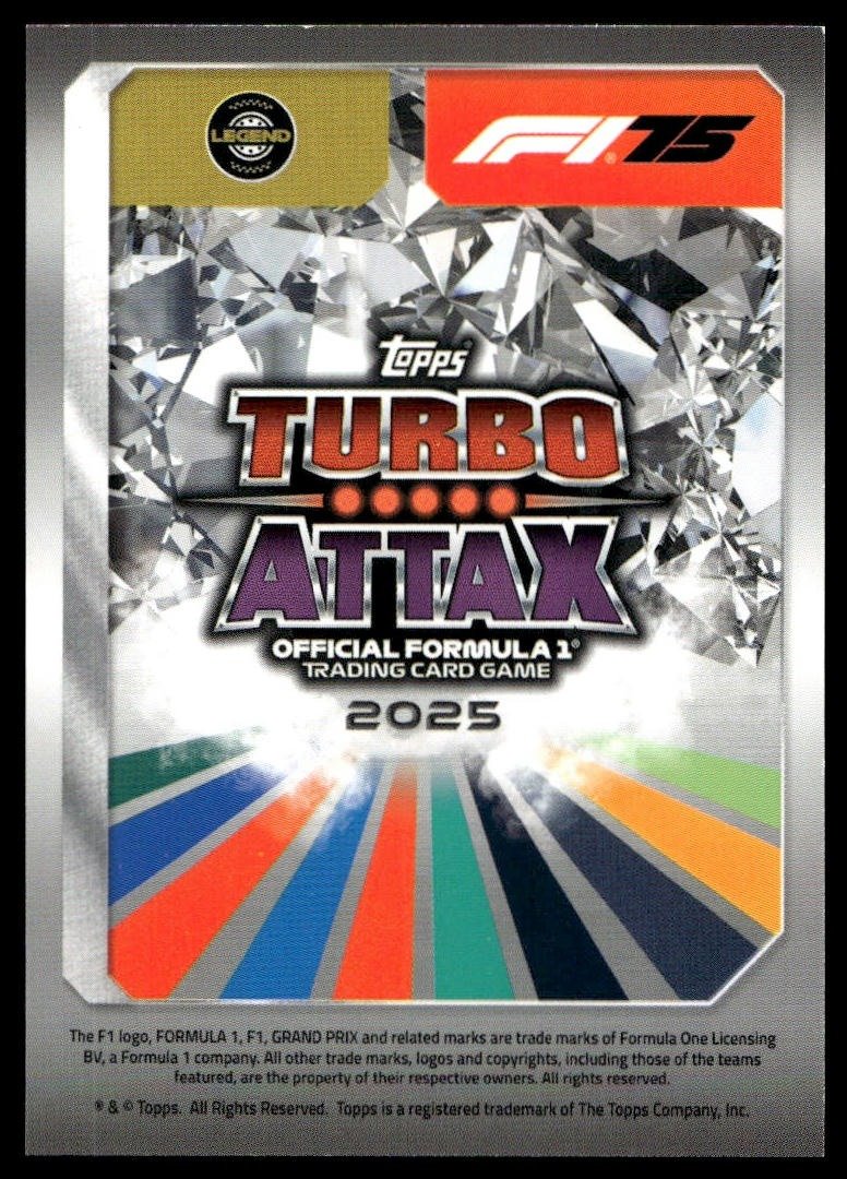 Turbo Attax 2025 #305 Damon Hill back