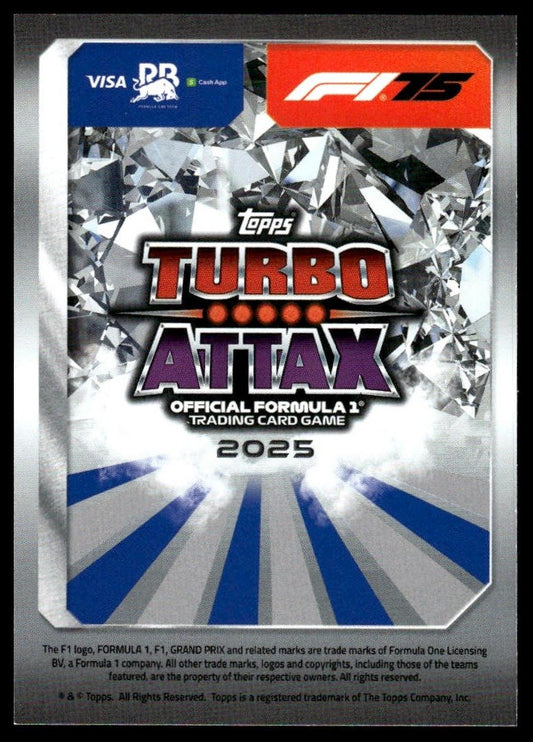 Turbo Attax 2025 #259 Liam Lawson back