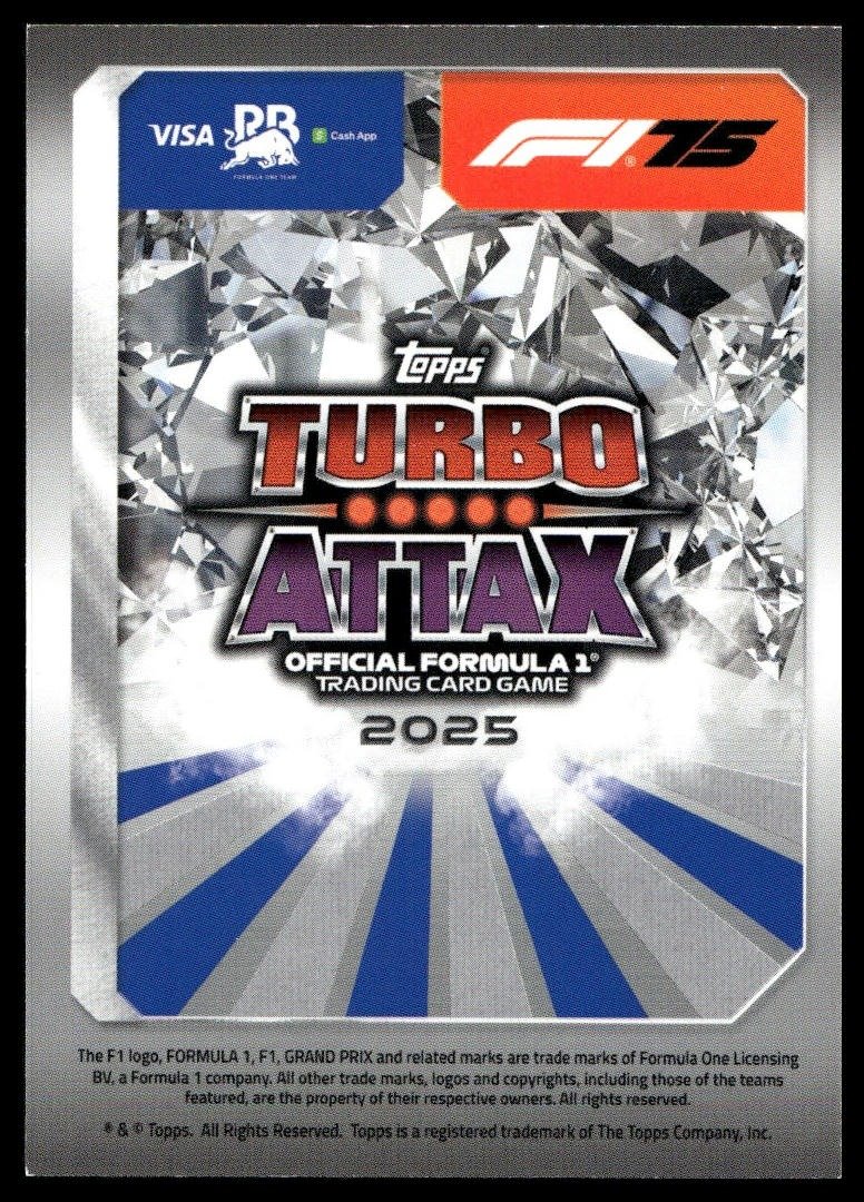 Turbo Attax 2025 #76 Liam Lawson back