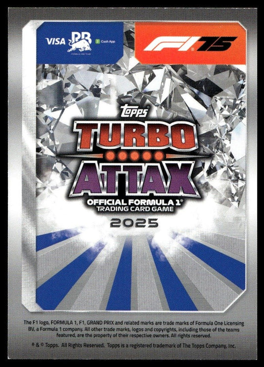 Turbo Attax 2025 #76 Liam Lawson back
