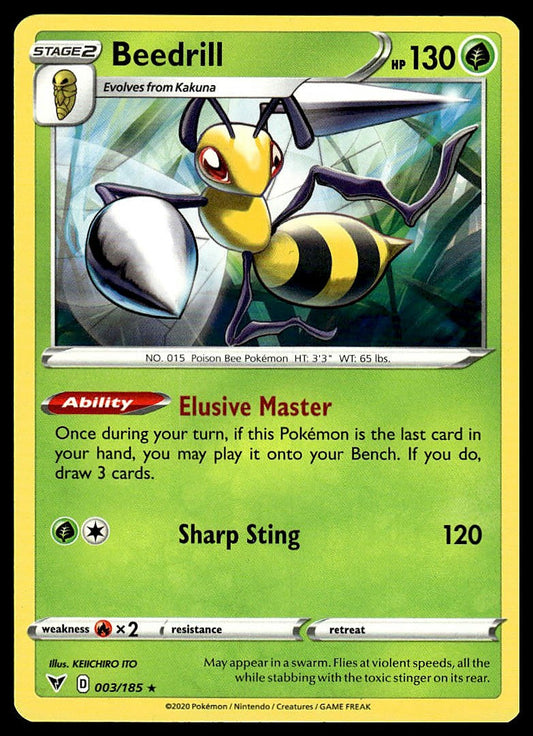 Pokémon – Beedrill 003/185 – Vivid Voltage – Rare – front