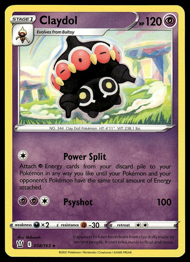 Pokémon – Claydol 058/163 – Battle Styles – Rare – front
