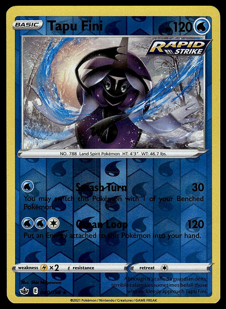Pokémon – Tapu Fini 040/198 – Evolving Skies – Reverse Holo – front
