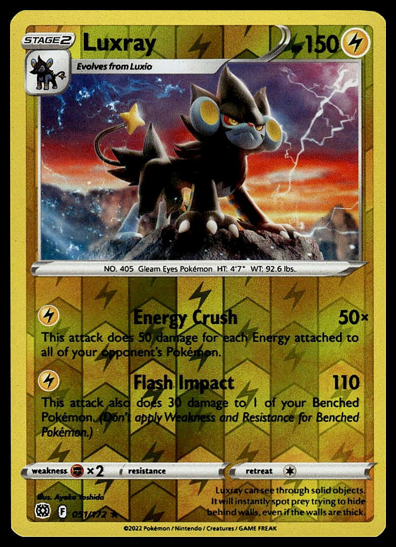 Pokémon – Luxray 051/172 – Brilliant Stars – Reverse Holo – front