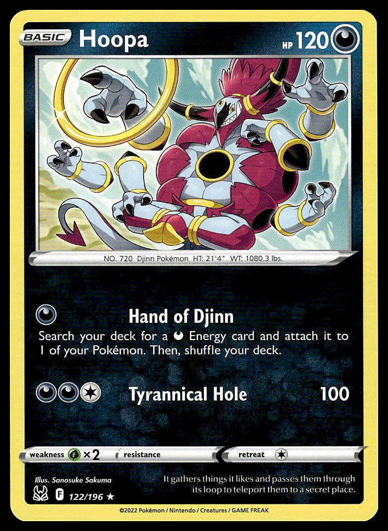 Pokémon – Hoopa 122/196 – Lost Origin – Rare – front