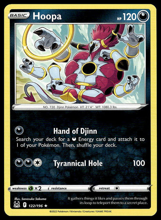 Pokémon – Hoopa 122/196 – Lost Origin – Rare – front