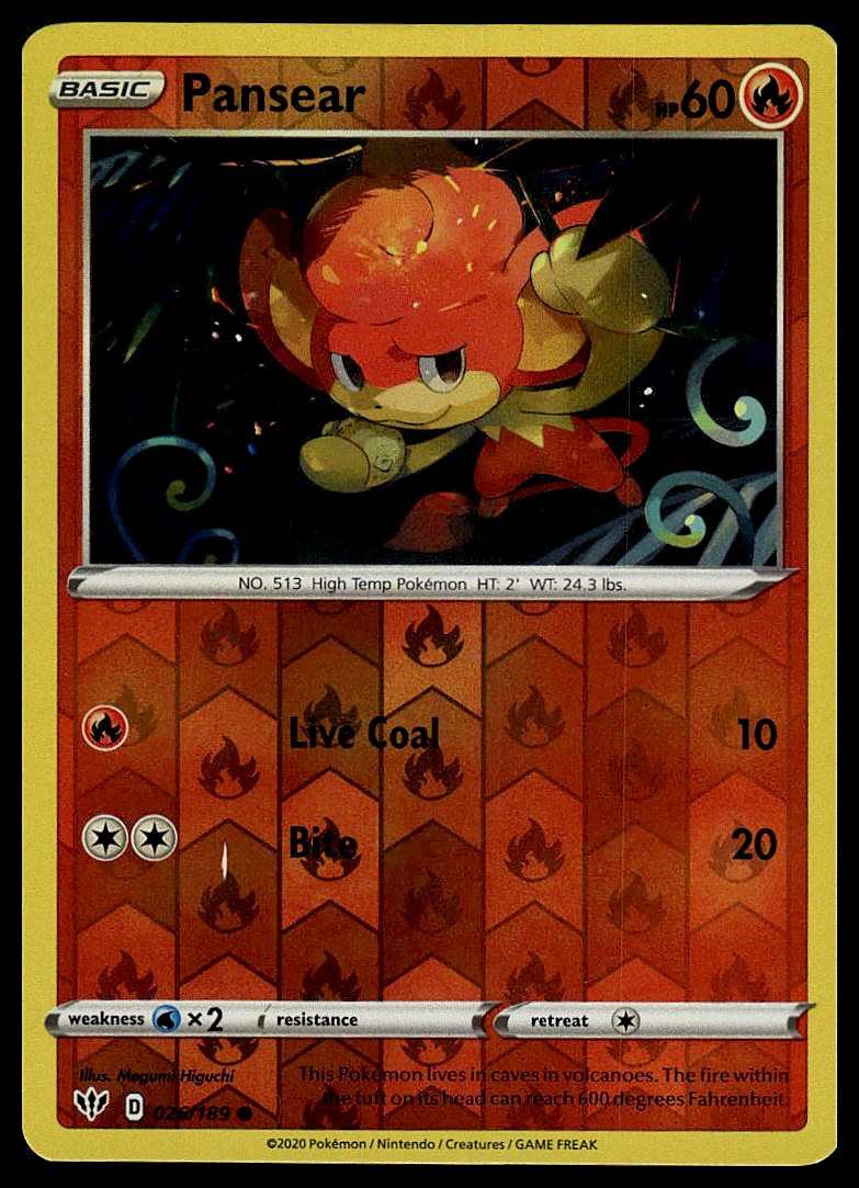 Pokémon – Pansear 026/185 – Vivid Voltage – Reverse Holo – front