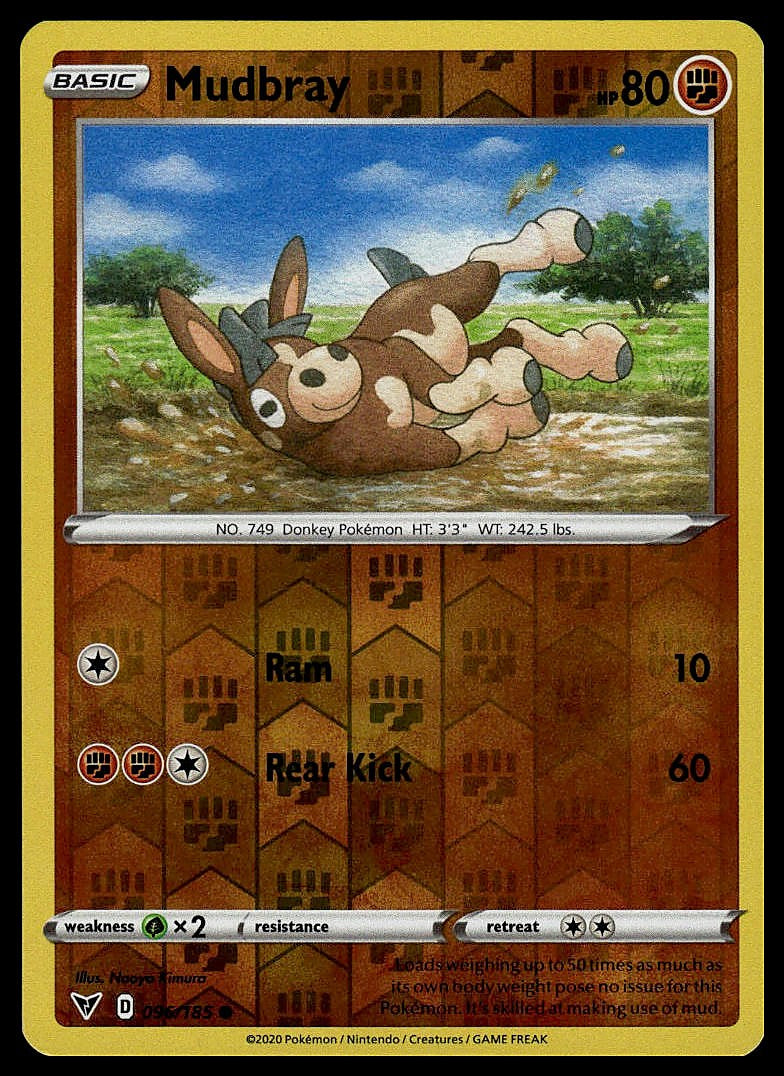 Pokémon – Mudbray 096/185 – Vivid Voltage – Reverse Holo – front