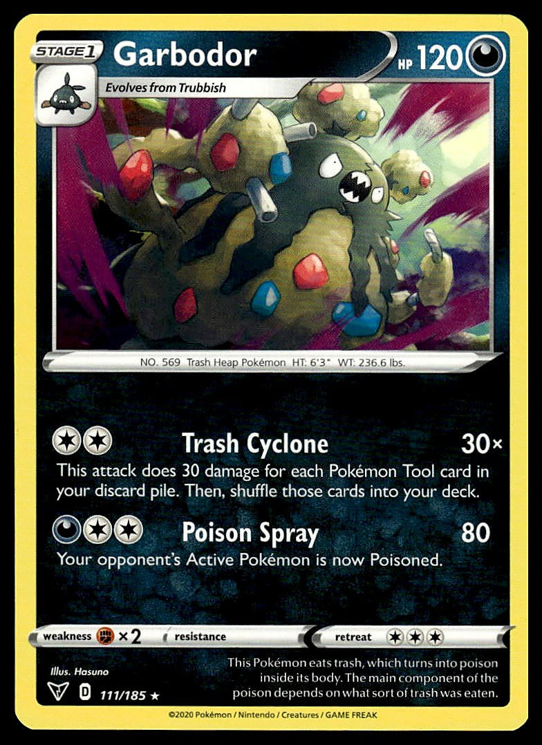 Pokémon – Garbodor 111/185 – Vivid Voltage – Rare – front