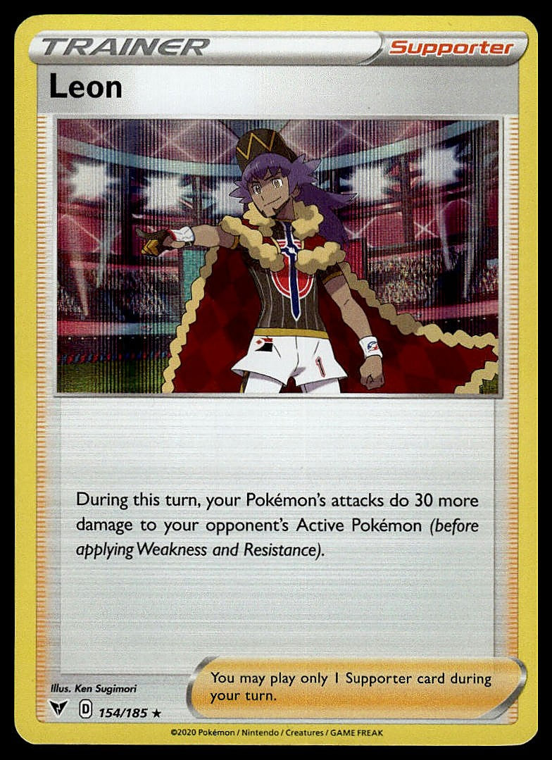 Pokémon – Leon 154/185 – Vivid Voltage – Rare – front