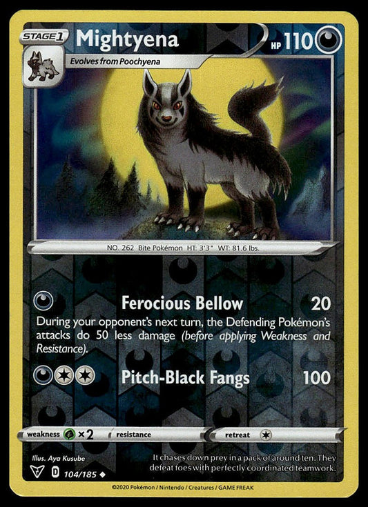 Pokémon – Mightyena 104/185 – Vivid Voltage – Reverse Holo – front