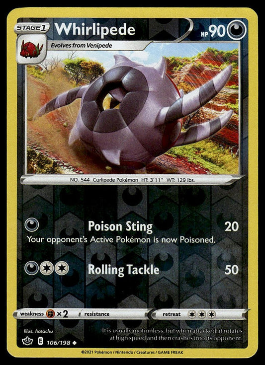 Pokémon – Whirlipede 106/198 – Evolving Skies – Reverse Holo – front