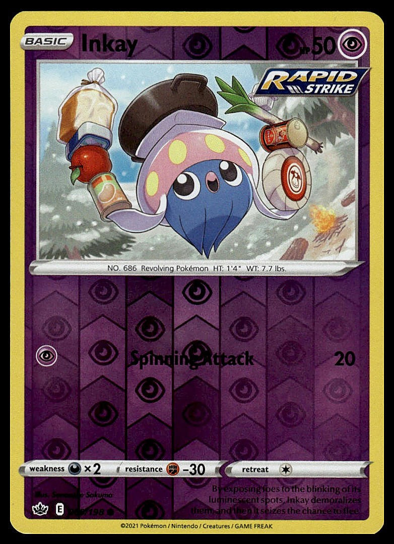 Pokémon – Inkay 068/198 – Evolving Skies – Reverse Holo – front