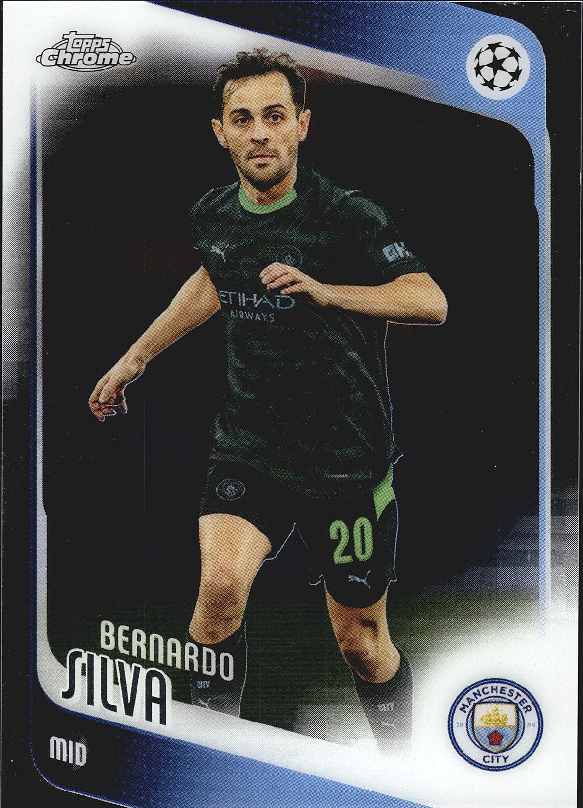 2025-26 Topps Chrome UEFA Club Competitions #2 Bernardo Silva – Manchester City – front