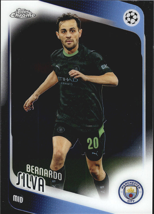 2025-26 Topps Chrome UEFA Club Competitions #2 Bernardo Silva – Manchester City – front