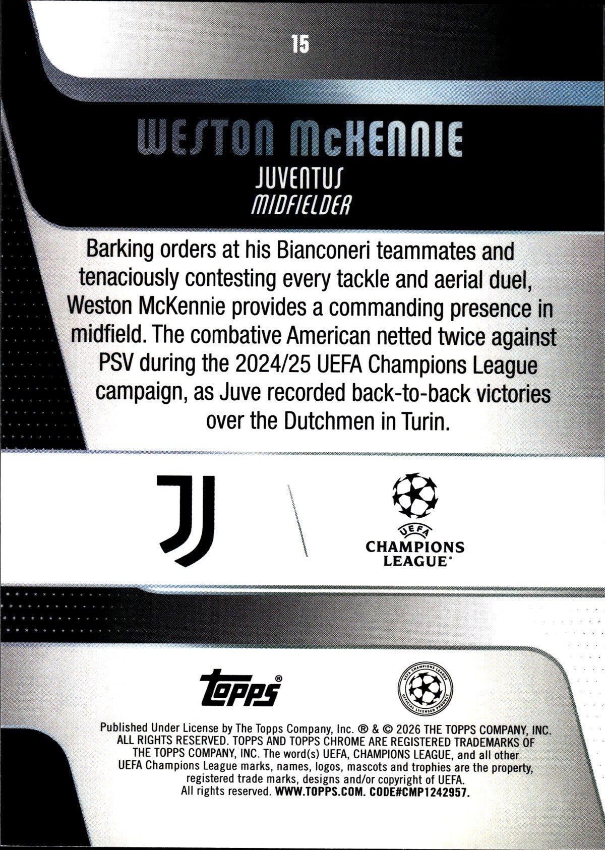 TCUCC26-015-weston-mckennie back