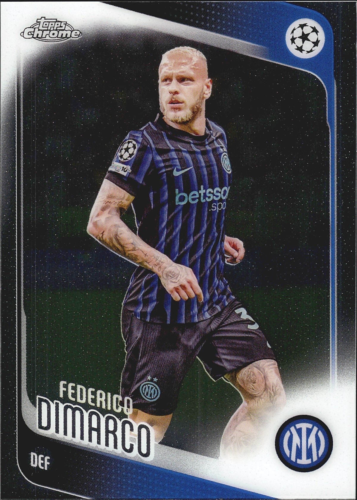 2025-26 Topps Chrome UEFA Club Competitions #37 Federico Dimarco – Inter Milan – front