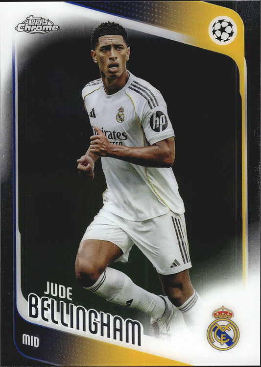 2025-26 Topps Chrome UEFA Club Competitions #64 Jude Bellingham – Real Madrid – front
