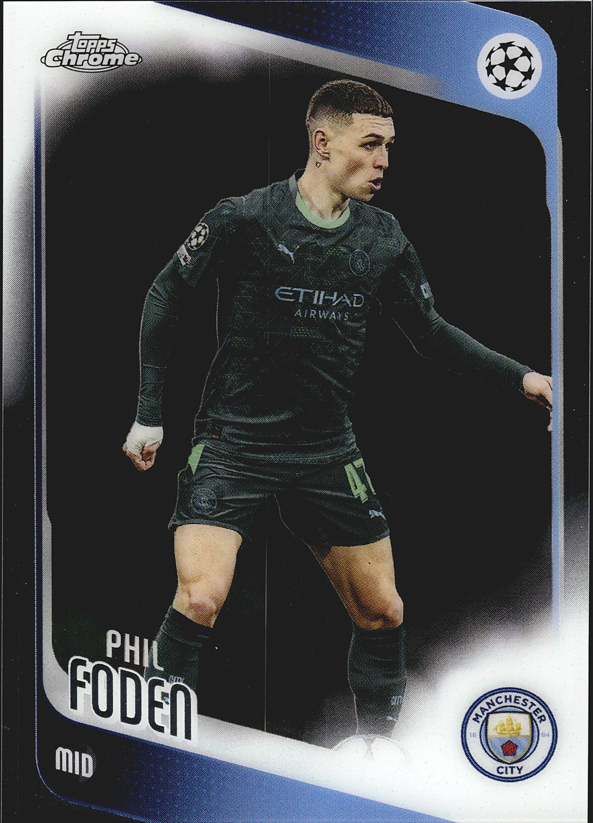 2025-26 Topps Chrome UEFA Club Competitions #103 Phil Foden – Manchester City – front