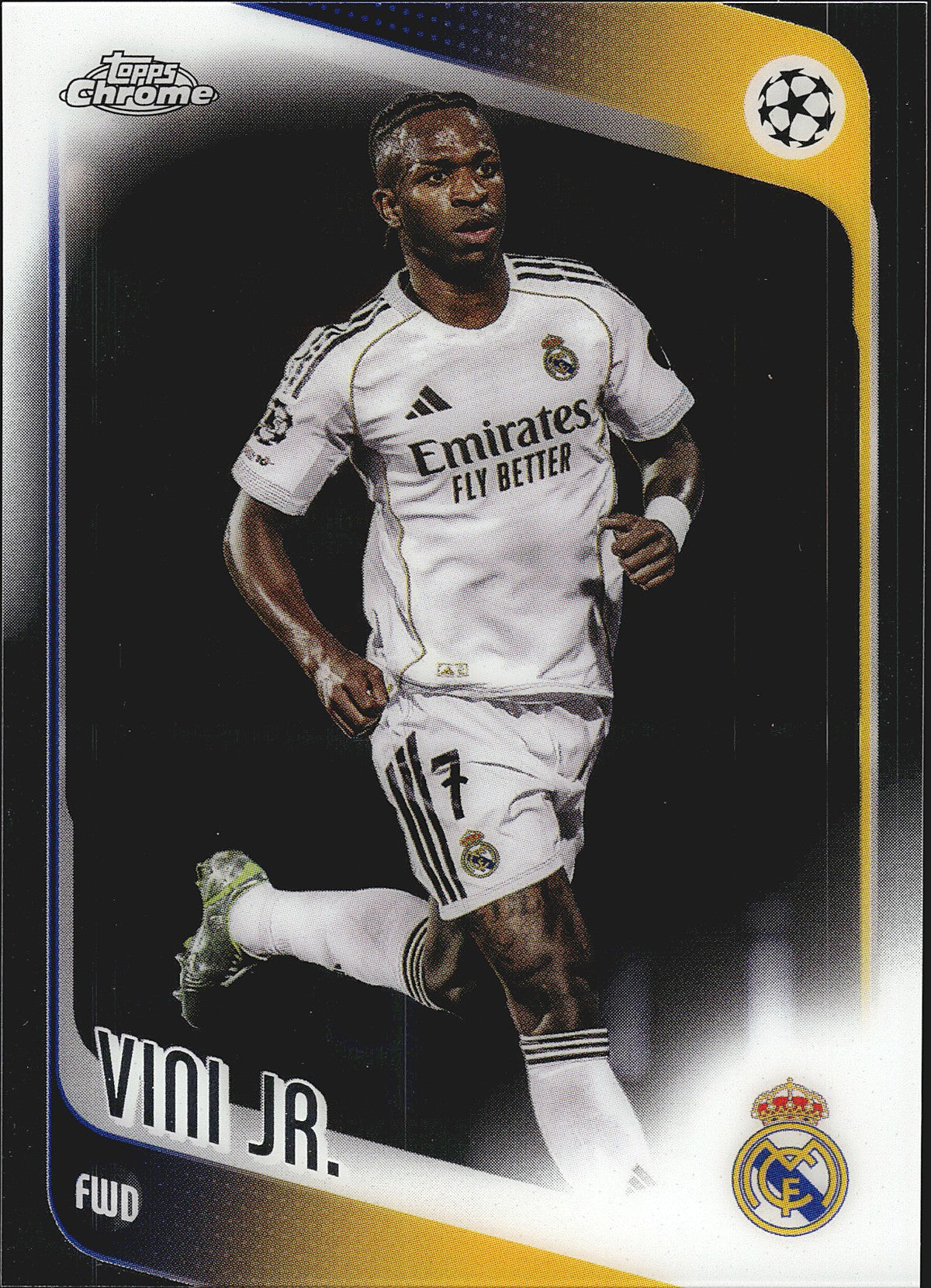 2025-26 Topps Chrome UEFA Club Competitions #115 Vini Jr. – Real Madrid – front