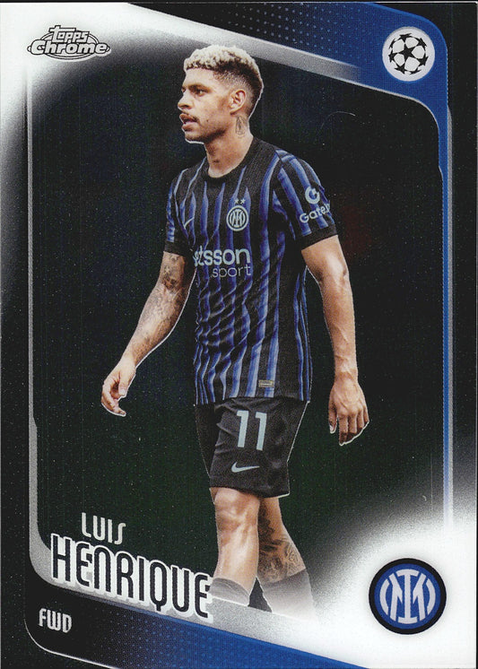 2025-26 Topps Chrome UEFA Club Competitions #131 Luis Henrique – Inter Milan – front
