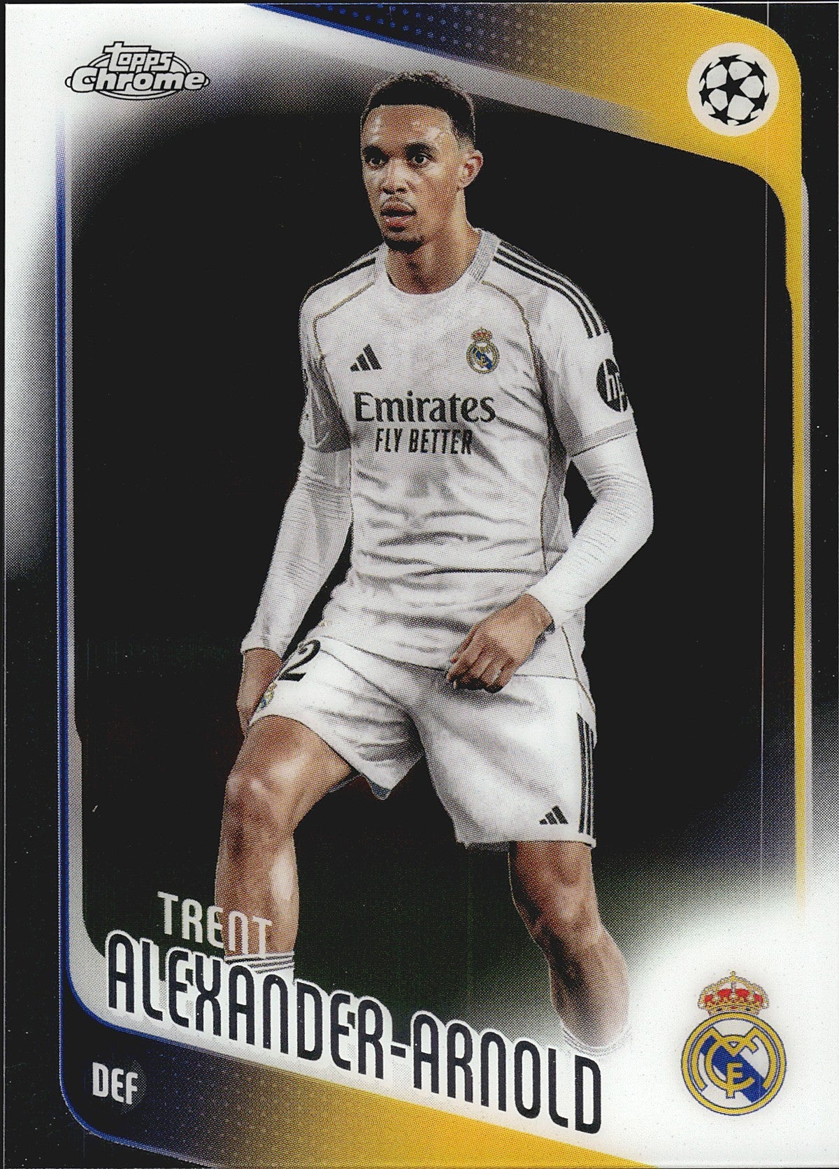 2025-26 Topps Chrome UEFA Club Competitions #141 Trent Alexander-Arnold – Real Madrid – front