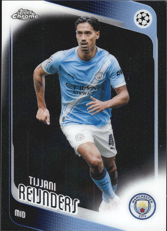 2025-26 Topps Chrome UEFA Club Competitions #155 Tijjani Reijnders – Manchester City – front
