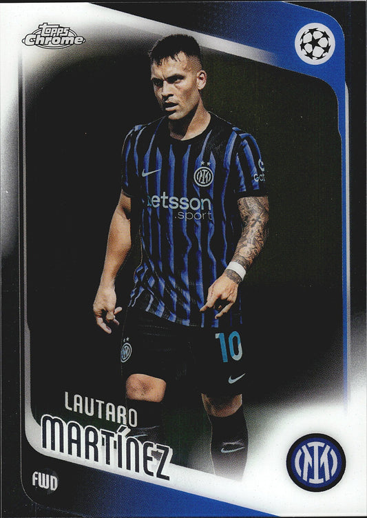 2025-26 Topps Chrome UEFA Club Competitions #156 Lautaro Martínez – Inter Milan – front