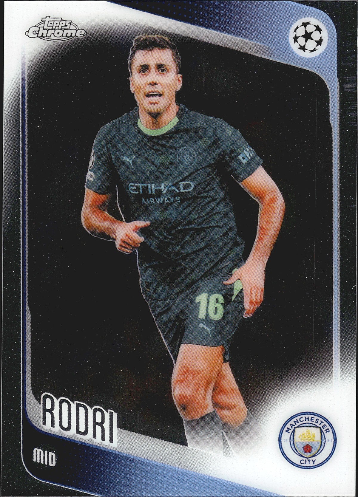 2025-26 Topps Chrome UEFA Club Competitions #171 Rodri – Manchester City – front
