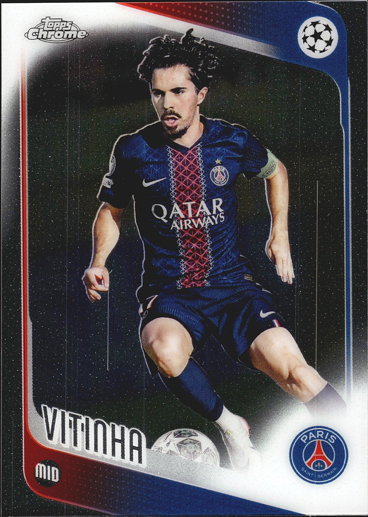 2025-26 Topps Chrome UEFA Club Competitions #46 Vitinha – Paris Saint-Germain – front