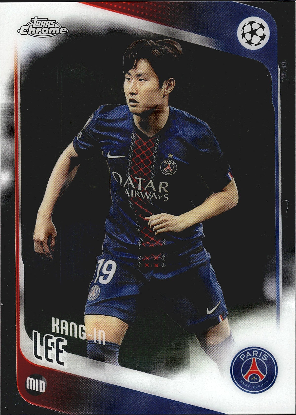 2025-26 Topps Chrome UEFA Club Competitions #185 Kang-In Lee – Paris Saint-Germain – front