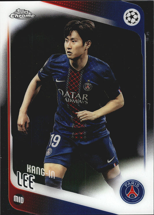 2025-26 Topps Chrome UEFA Club Competitions #185 Kang-In Lee – Paris Saint-Germain – front