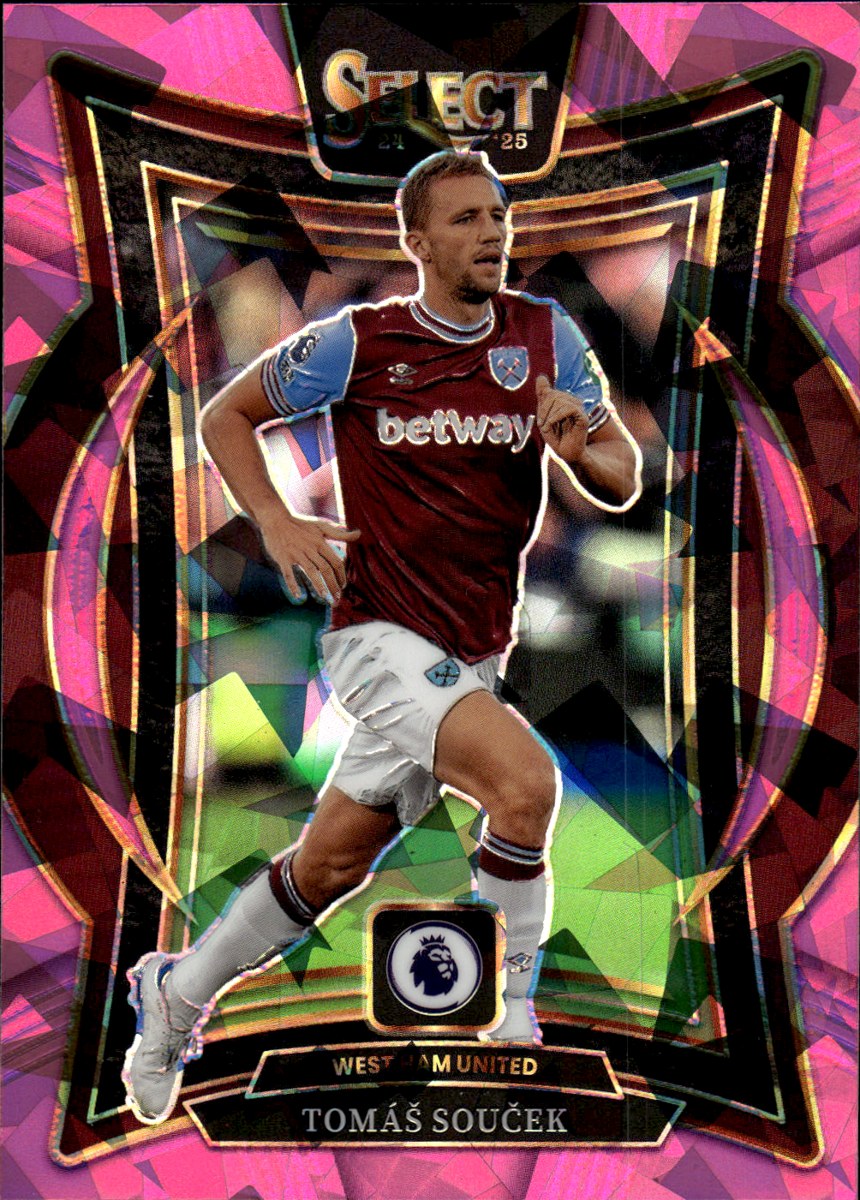 Tomáš Souček – West Ham United · 2024-25 Panini Select Premier League #70 Terrace Pink Ice Prizm – front