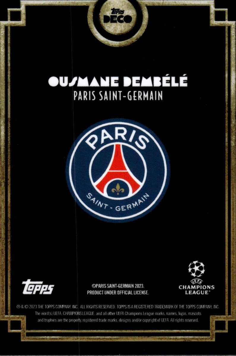 Ousmane Dembélé – Paris Saint-Germain · 2023-24 Topps Deco UEFA Club Competitions – back