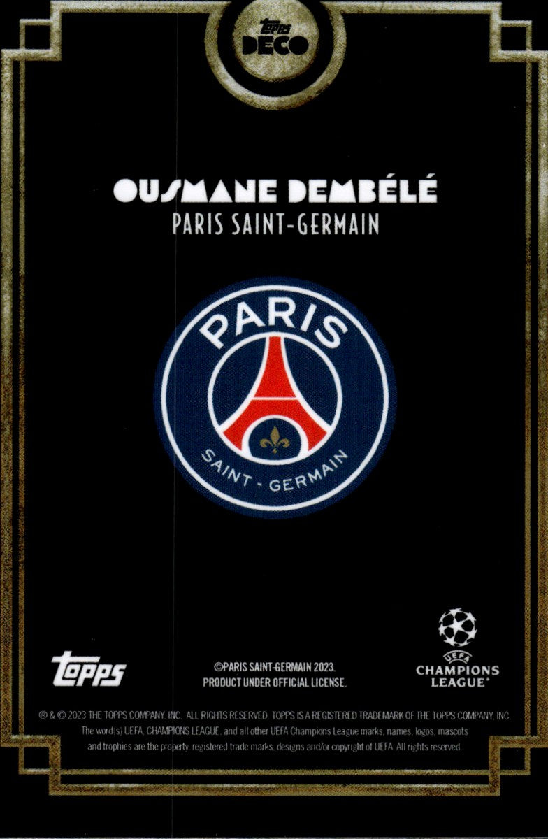Ousmane Dembélé – Paris Saint-Germain · 2023-24 Topps Deco UEFA Club Competitions – back