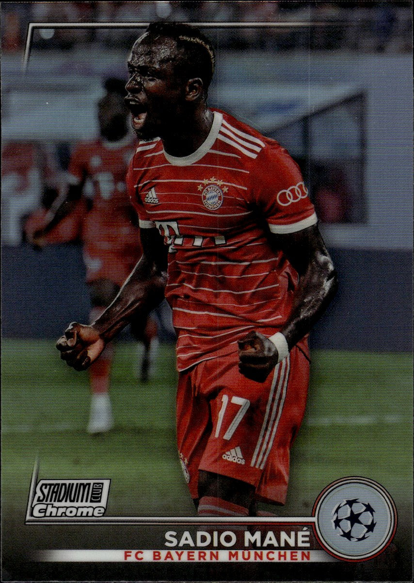 Sadio Mané – FC Bayern München · 2022-23 Topps Stadium Club Chrome UEFA Club Competitions #71 Refractor – front