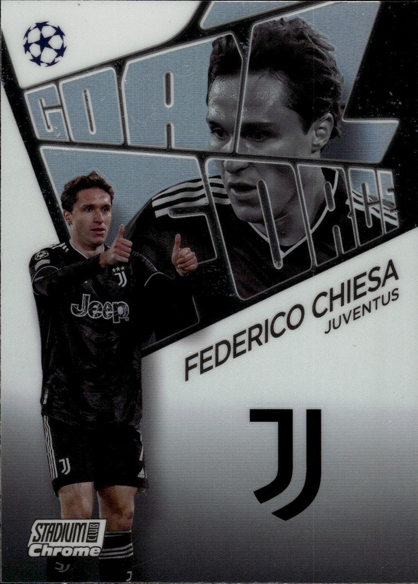 Federico Chiesa – Juventus · 2022-23 Topps Stadium Club Chrome UEFA Club Competitions #GF-FC Goal Force – front