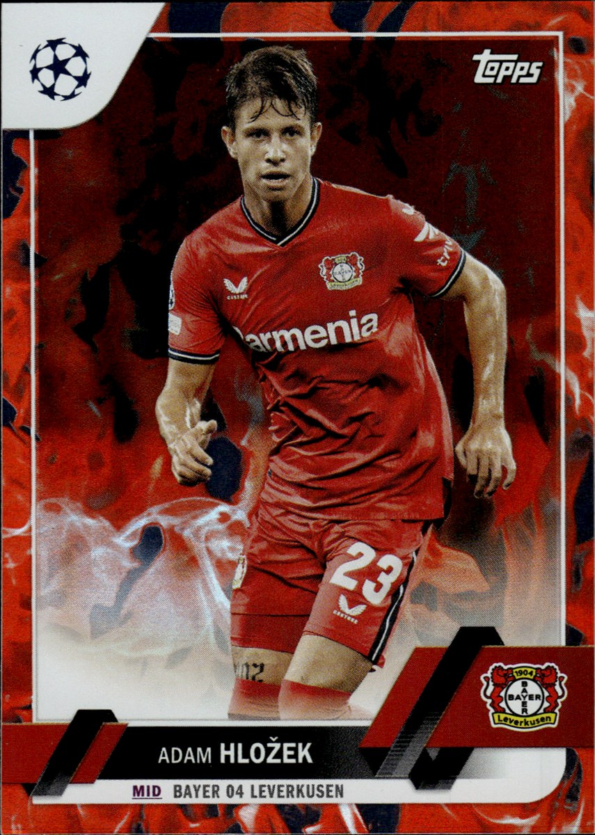 Adam Hložek – Bayer 04 Leverkusen · 2022-23 Topps UEFA Club Competitions #148 – front